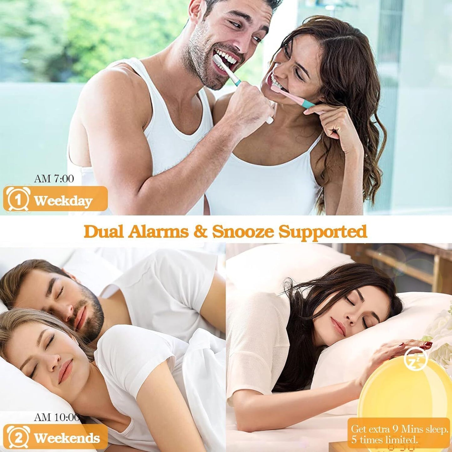 Wake up Light Sunrise Alarm Clock, Sleep Sound Machine Night Light, Smart Alarm